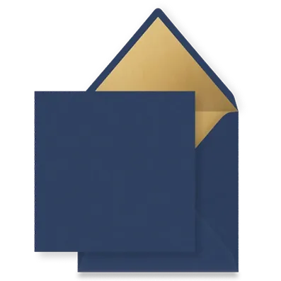 Donkerblauw goud inlay envelop