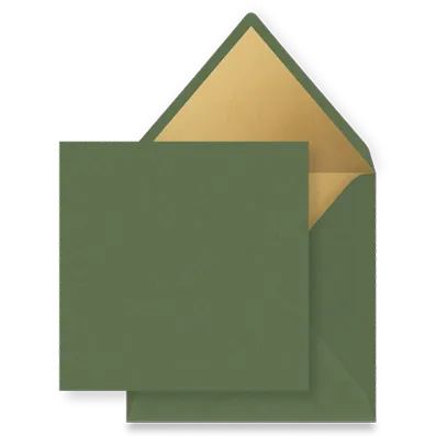 Donkergroen goud inlay envelop