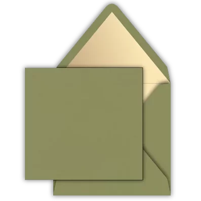 Olijfgroen goud inlay envelop