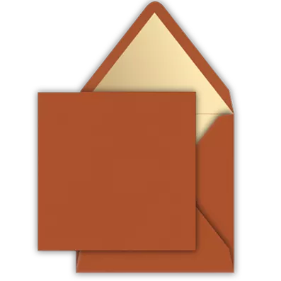 Roestbruin goud inlay envelop
