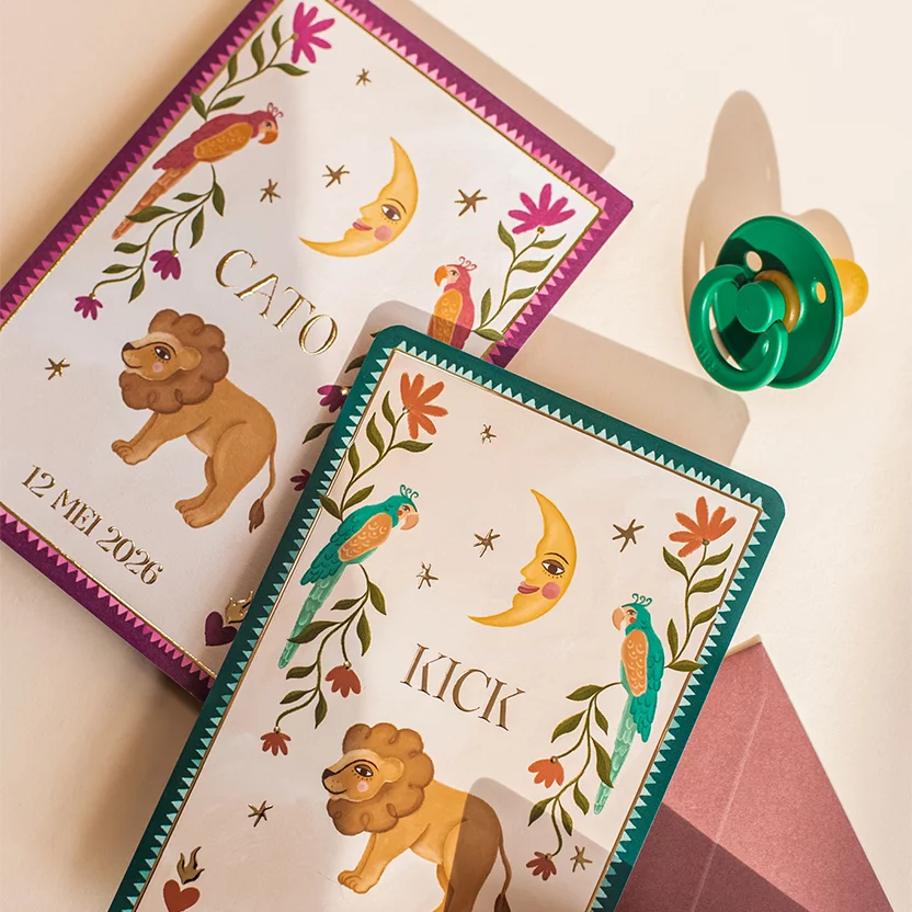 Geboortekaartjes met dieren